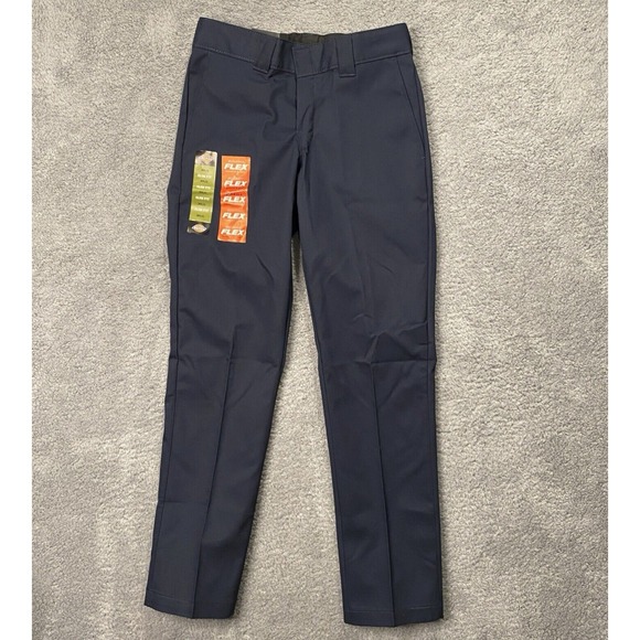 Dickies Flex Slim Fit Tapered Leg Work Pants 30x32 Blue Workwear - Picture 1 of 16
